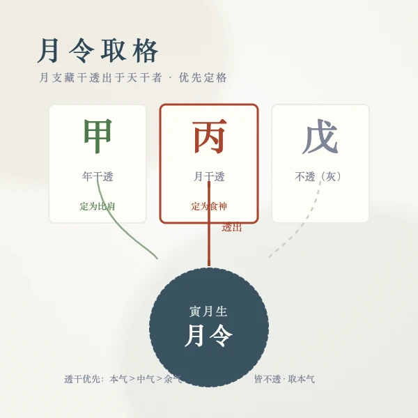 月令藏干取格示意