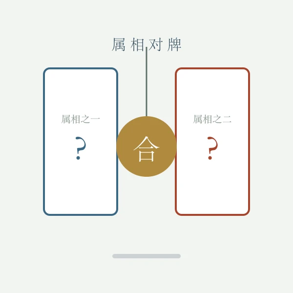 双属相手牌对照示意